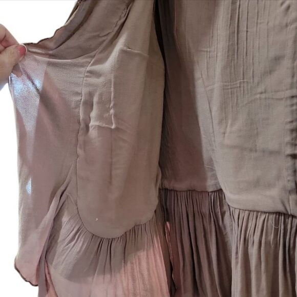 Torrid tan twill georgette peplum jacket Size 2 military mixed media = 2XL - Picture 5 of 10